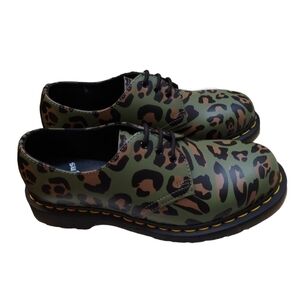 Dr. Martens 1461 Leopard Print Oxford Unisex Lace Up Mens 7 Womens 8 Shoe NEW